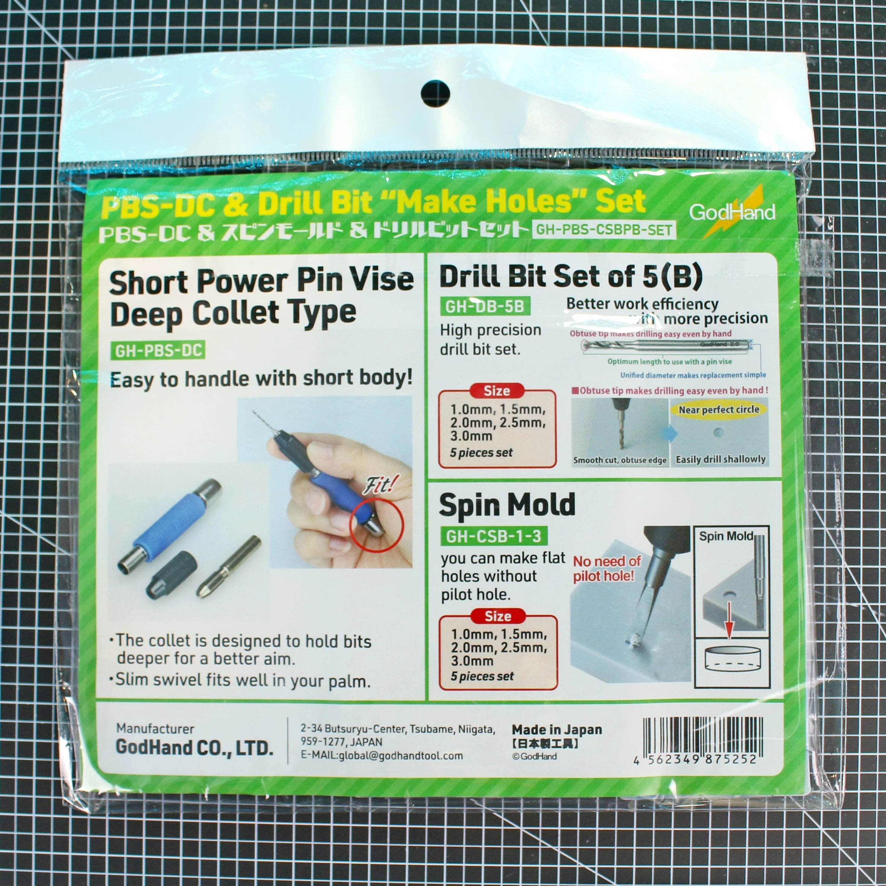 GodHand PBS-CSBPB-SET PBS-DC & Drill Bit "Make Holes" Set - Image 2
