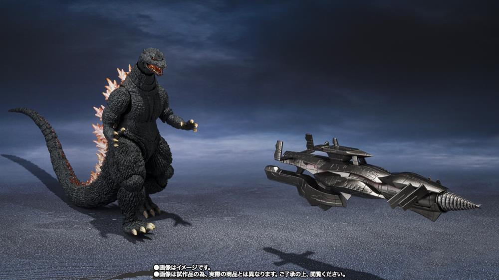 Godzilla Final Wars (2004) S.H.MonsterArts Godzilla (Heat Ray Ver. Vs. New Gotengo) Action Figure - Image 6