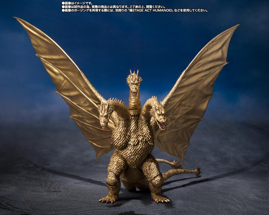 Godzilla vs. Gigan (1972) S.H.MonsterArts King Ghidorah Action Figure - Image 2