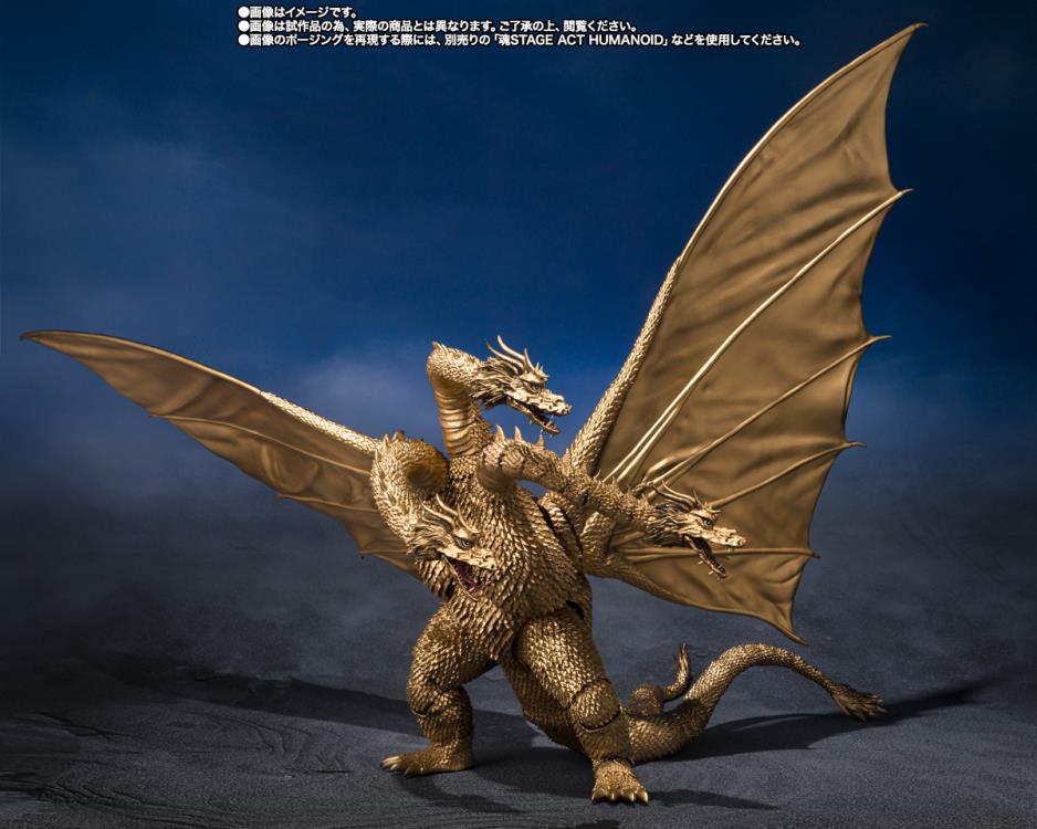 Godzilla vs. Gigan (1972) S.H.MonsterArts King Ghidorah Action Figure - Image 4