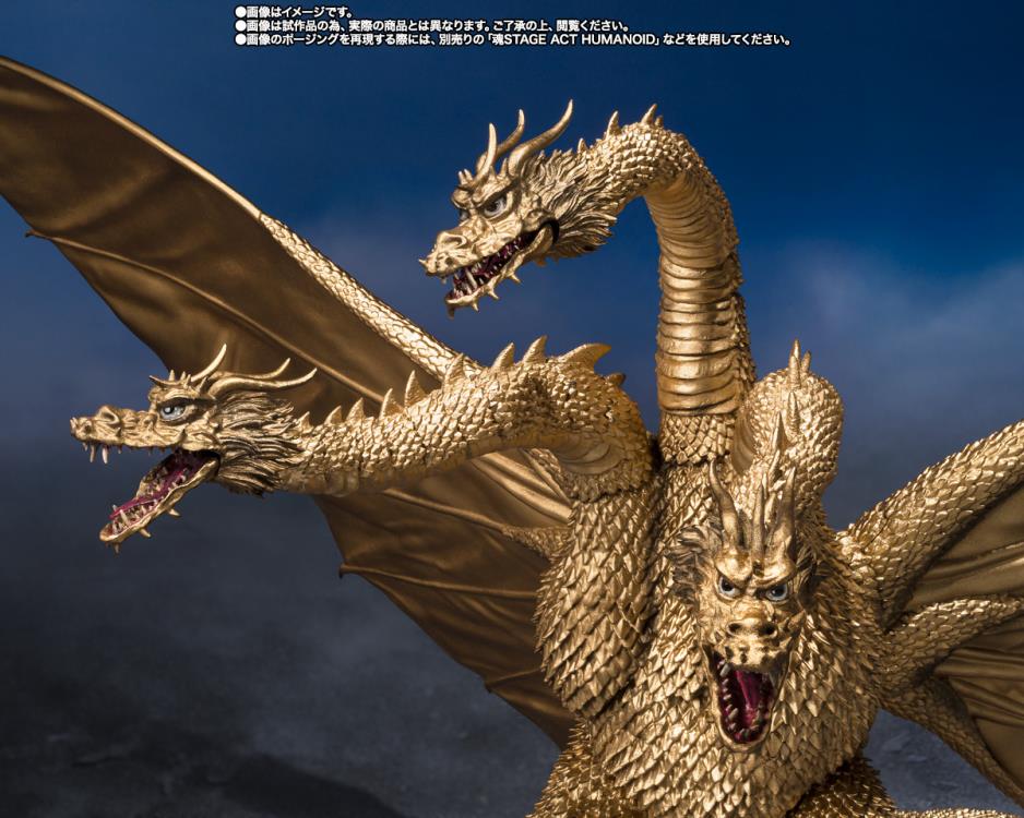 Godzilla vs. Gigan (1972) S.H.MonsterArts King Ghidorah Action Figure - Image 5