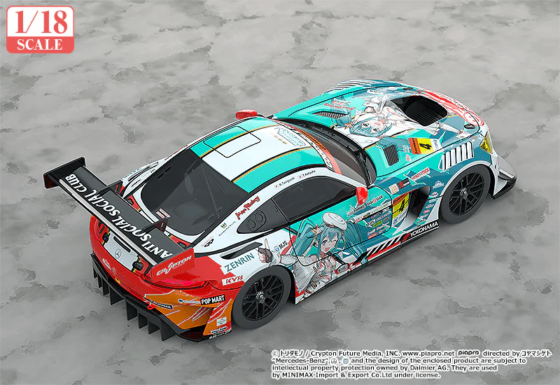 Good Smile Racing Hatsune Miku 1/18 Scale AMG (2023 Season Opening Ver.) - Image 3