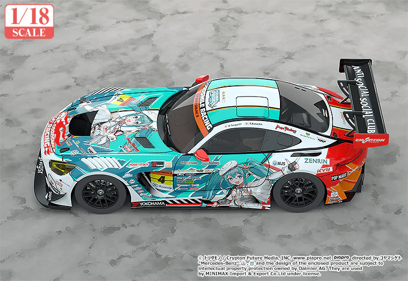 Good Smile Racing Hatsune Miku 1/18 Scale AMG (2023 Season Opening Ver.) - Image 4