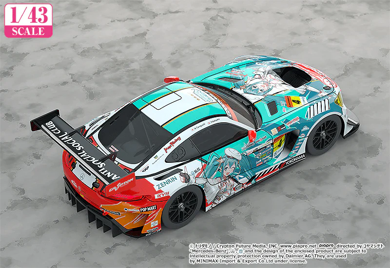 Good Smile Racing Hatsune Miku 1/43 Scale AMG (2023 Season Opening Ver.) - Image 3