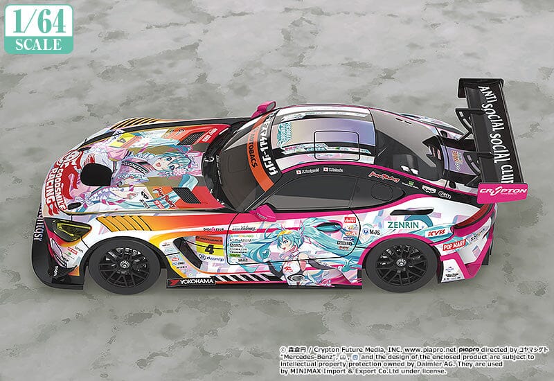 Good Smile Racing Hatsune Miku 1/64 Scale AMG (2021 Super GT Round 3 Ver.) - Image 3