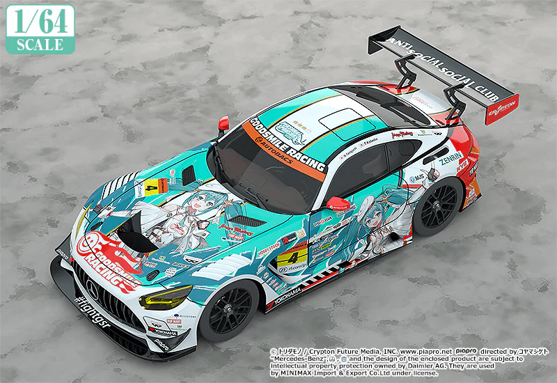 Good Smile Racing Hatsune Miku 1/64 Scale AMG (2023 Season Opening Ver.) - Image 2