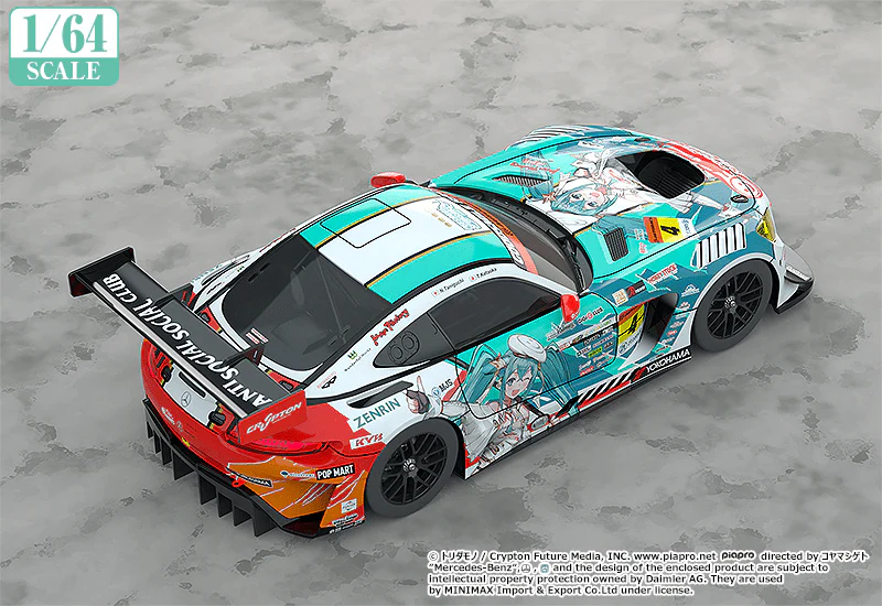 Good Smile Racing Hatsune Miku 1/64 Scale AMG (2023 Season Opening Ver.) - Image 3