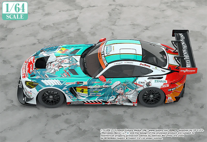 Good Smile Racing Hatsune Miku 1/64 Scale AMG (2023 Season Opening Ver.) - Image 4