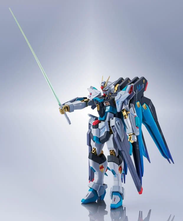 Gundam 45th Anniversary x Hatsune Miku Metal Robot Spirits Strike Freedom Gundam Type II (Hatsune Miku Ver.) Action Figure - Image 7