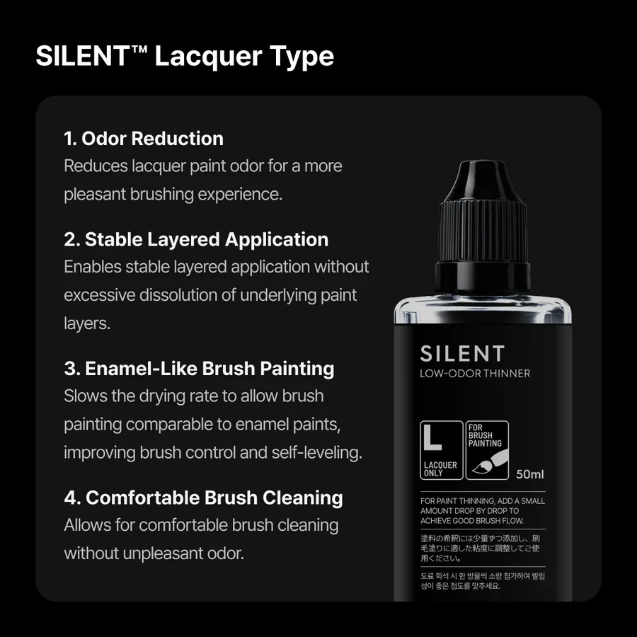 Gunprimer ST-L73-50 Silent Lacquer Type (50ml) Low-Odor Thinner - Image 2
