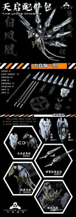 Wanxiangjubian Apocalypse 1/100 Scale White Phoenix Accessory Kit - Image 2