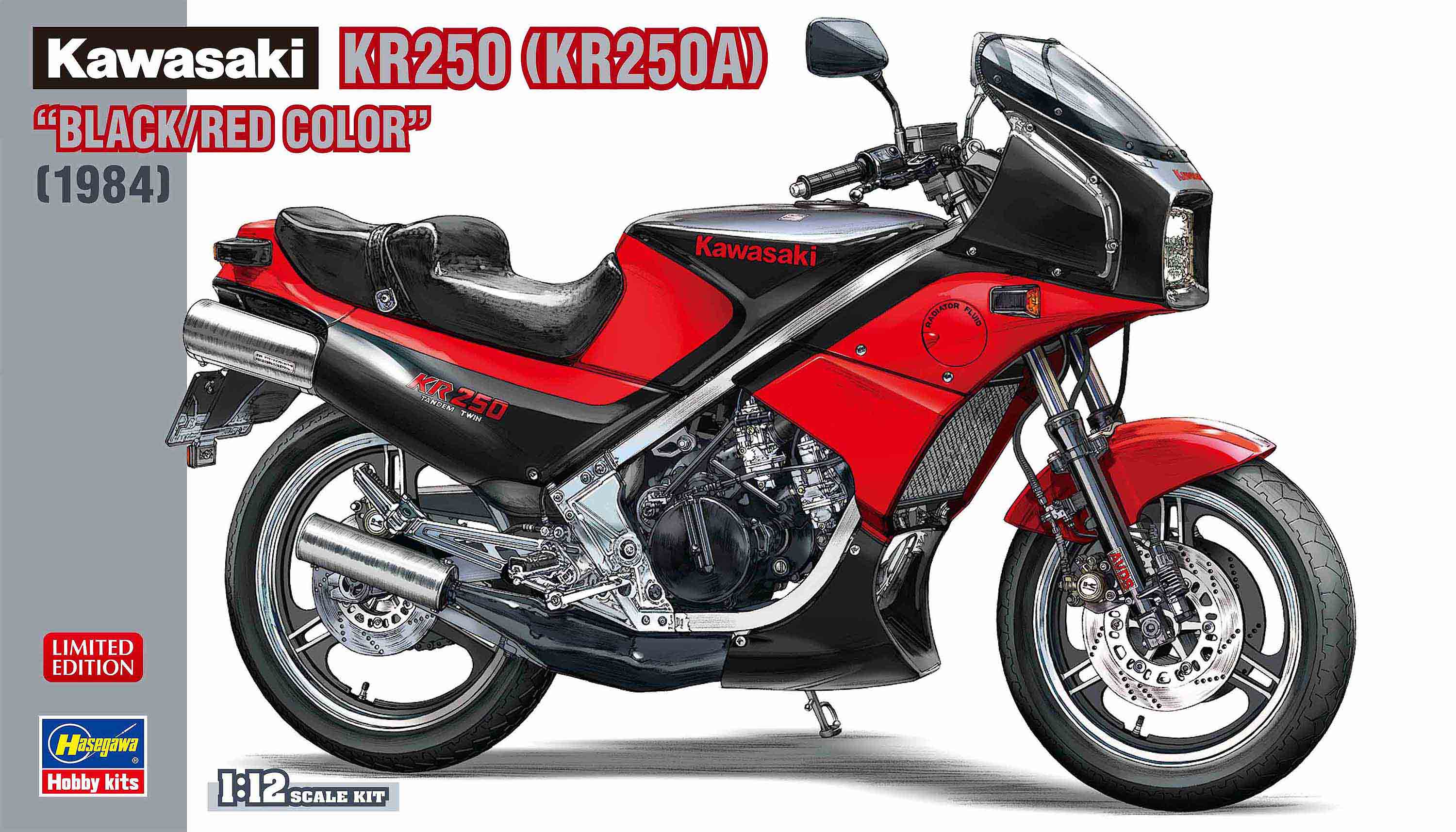 Hasegawa 1/12 Kawasaki KR250 (KR250A) 'Black/Red Color'
