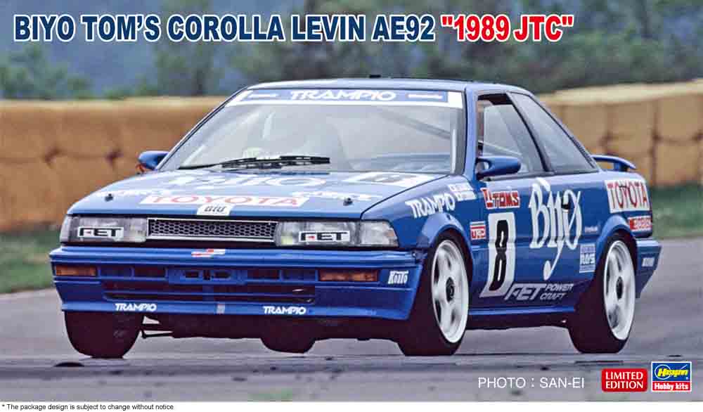 Hasegawa 1/24 Biyo Tom's Corolla Levin AE92 "1989 JTC"