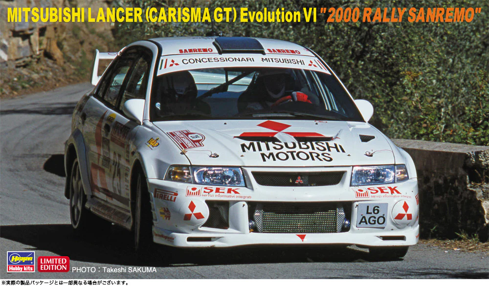 Hasegawa 1/24 Mitsubishi Lancer (Carisma Gt) Evolution Vi "2000 Rally Sanremo"