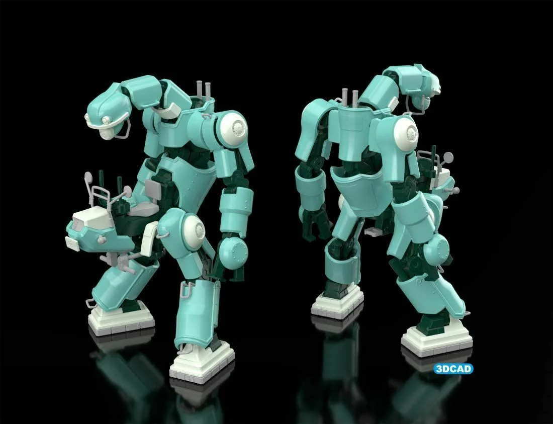Hasegawa 1/35 Mechatro chubu No. 01 Light Green and Green - Image 4