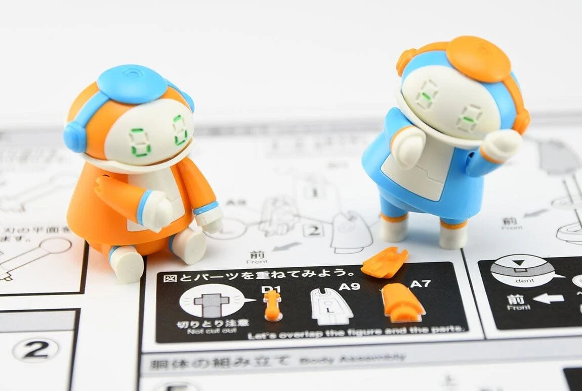 Hasegawa CW16 Small Mechatromate No.01 Light Blue & Orange - Image 10