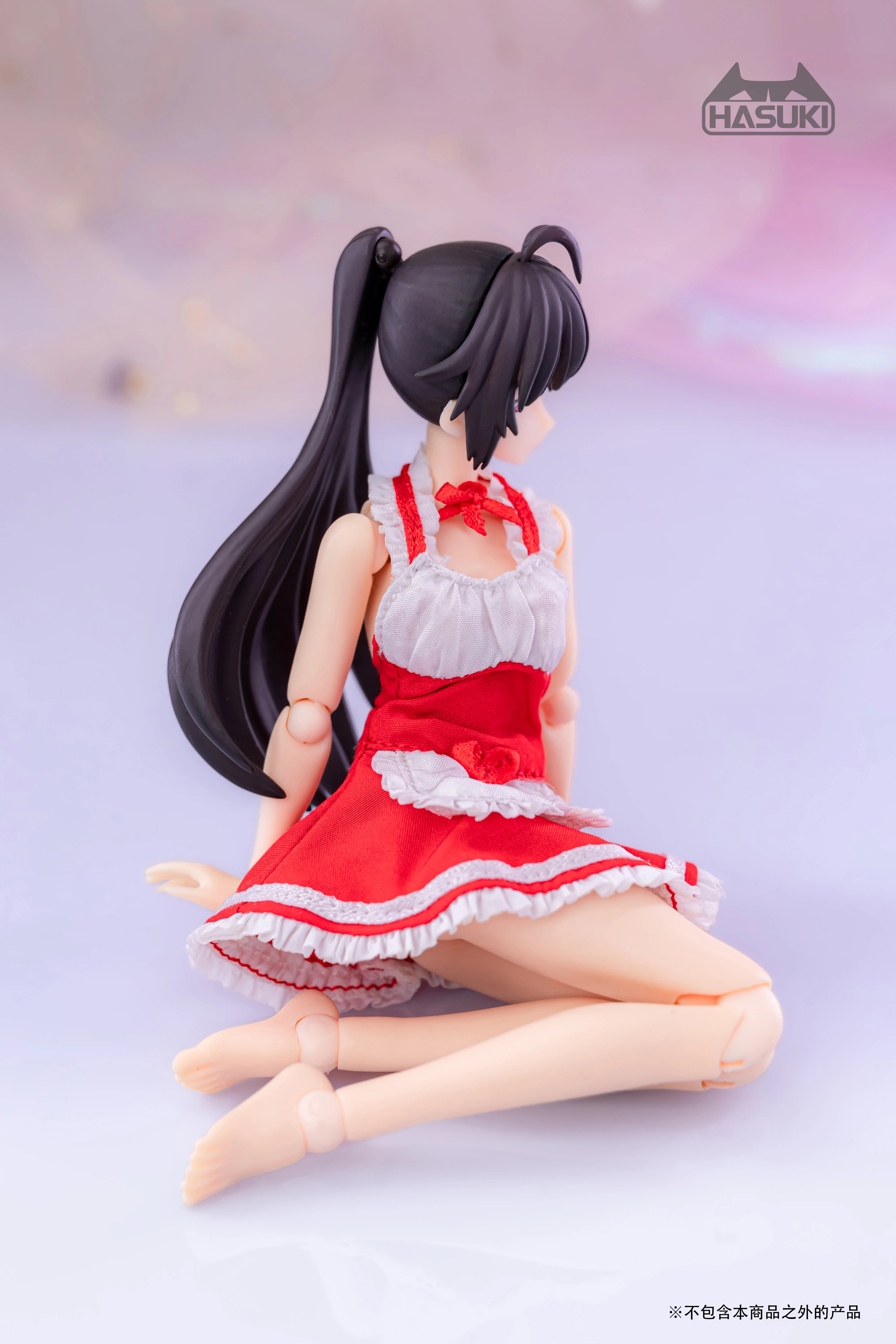 Hasuki 1/12 CS010B Movable Figure Maid Outfit (Red) - Image 4