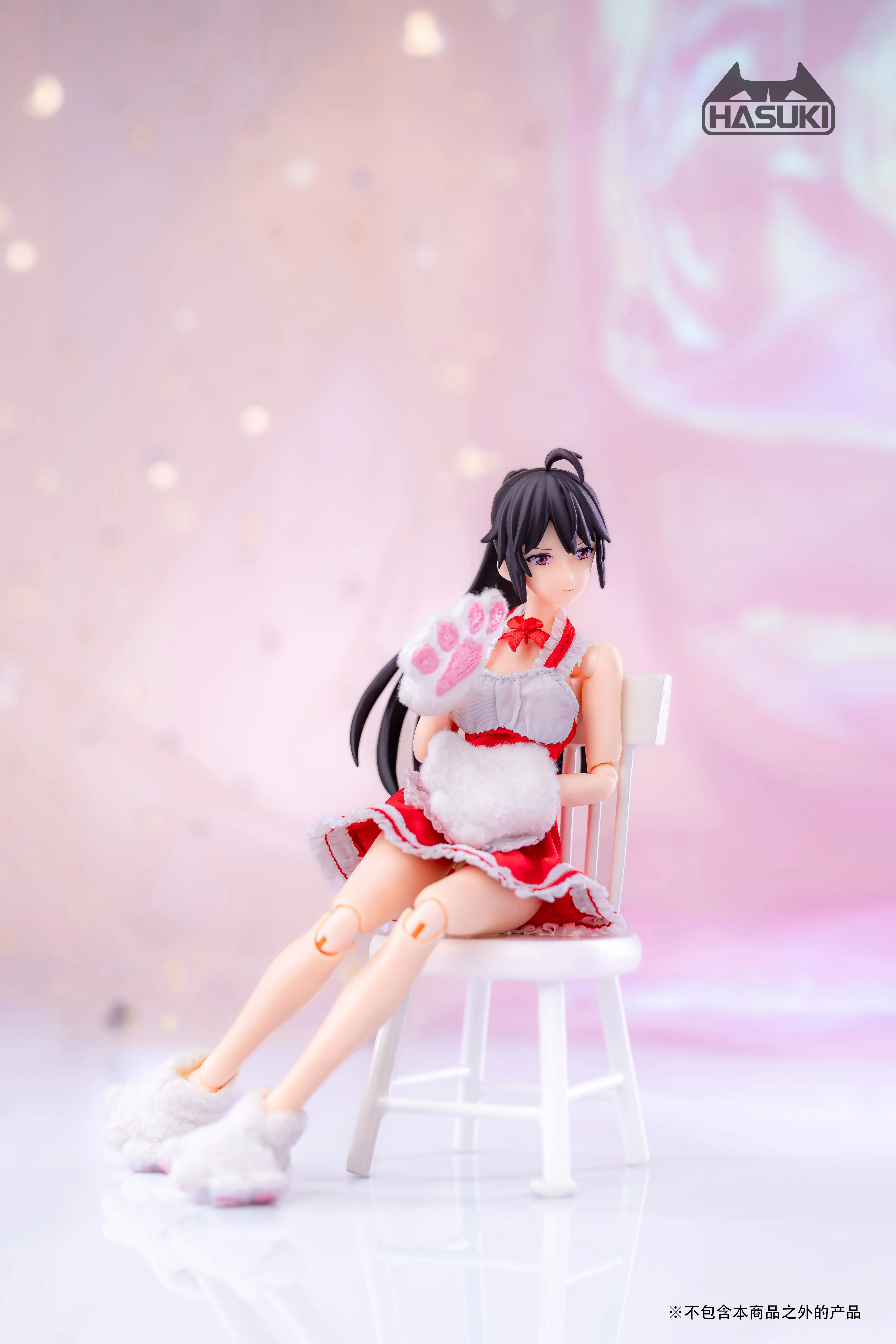 Hasuki 1/12 CS010B Movable Figure Maid Outfit (Red) - Image 5