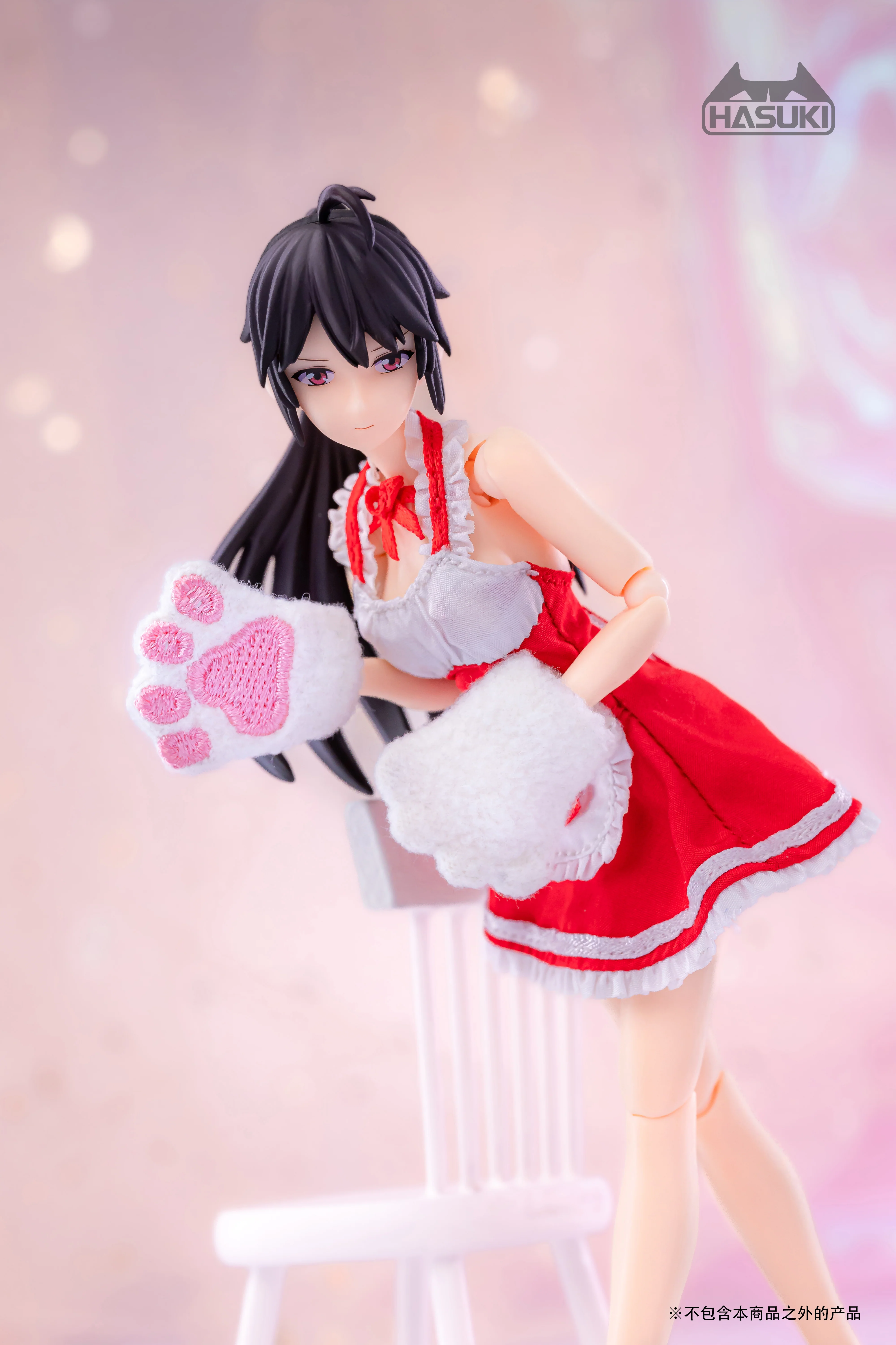 Hasuki 1/12 CS010B Movable Figure Maid Outfit (Red) - Image 6