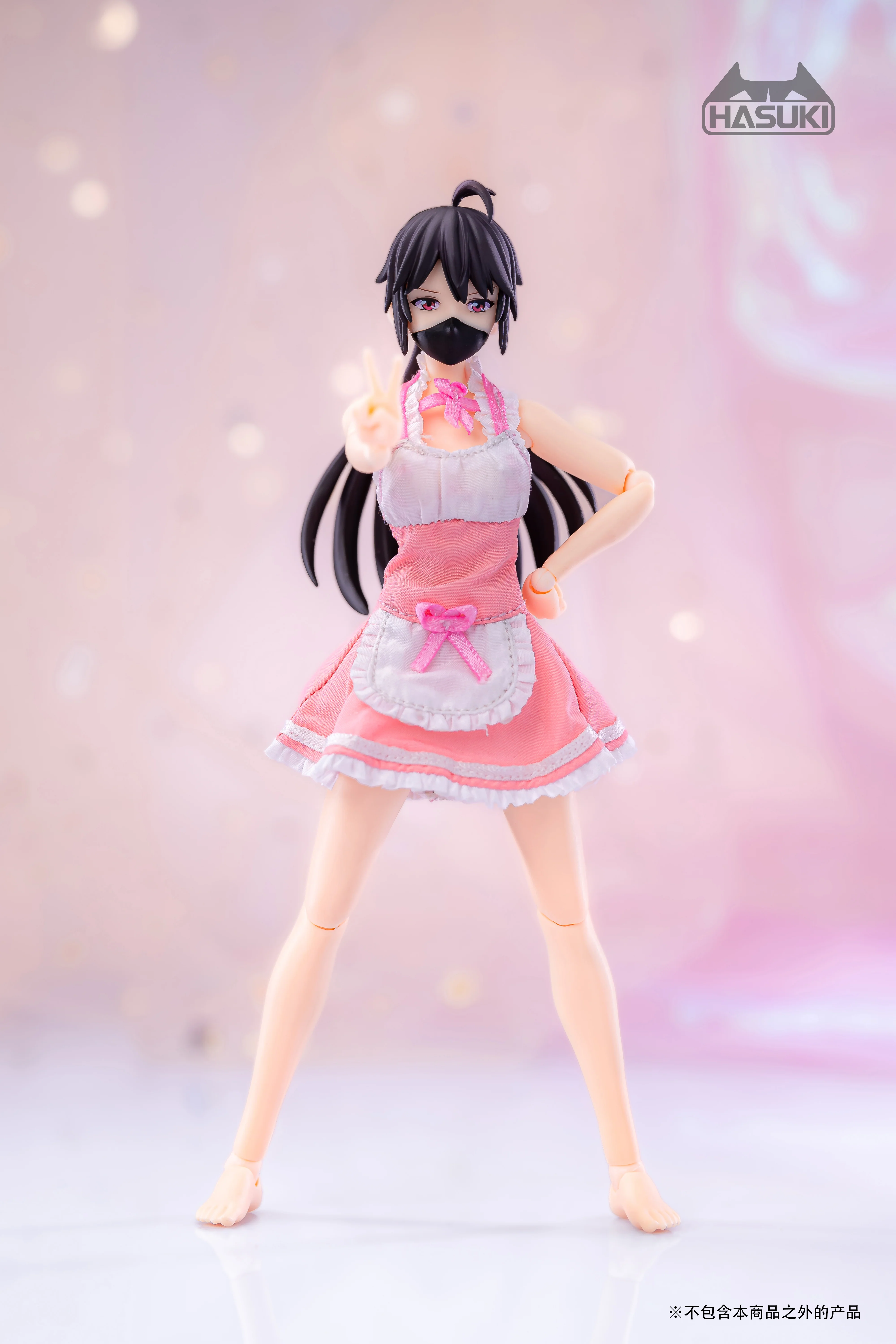 Hasuki 1/12 CS010C Movable Figure Maid Outfit (Pink) - Image 3