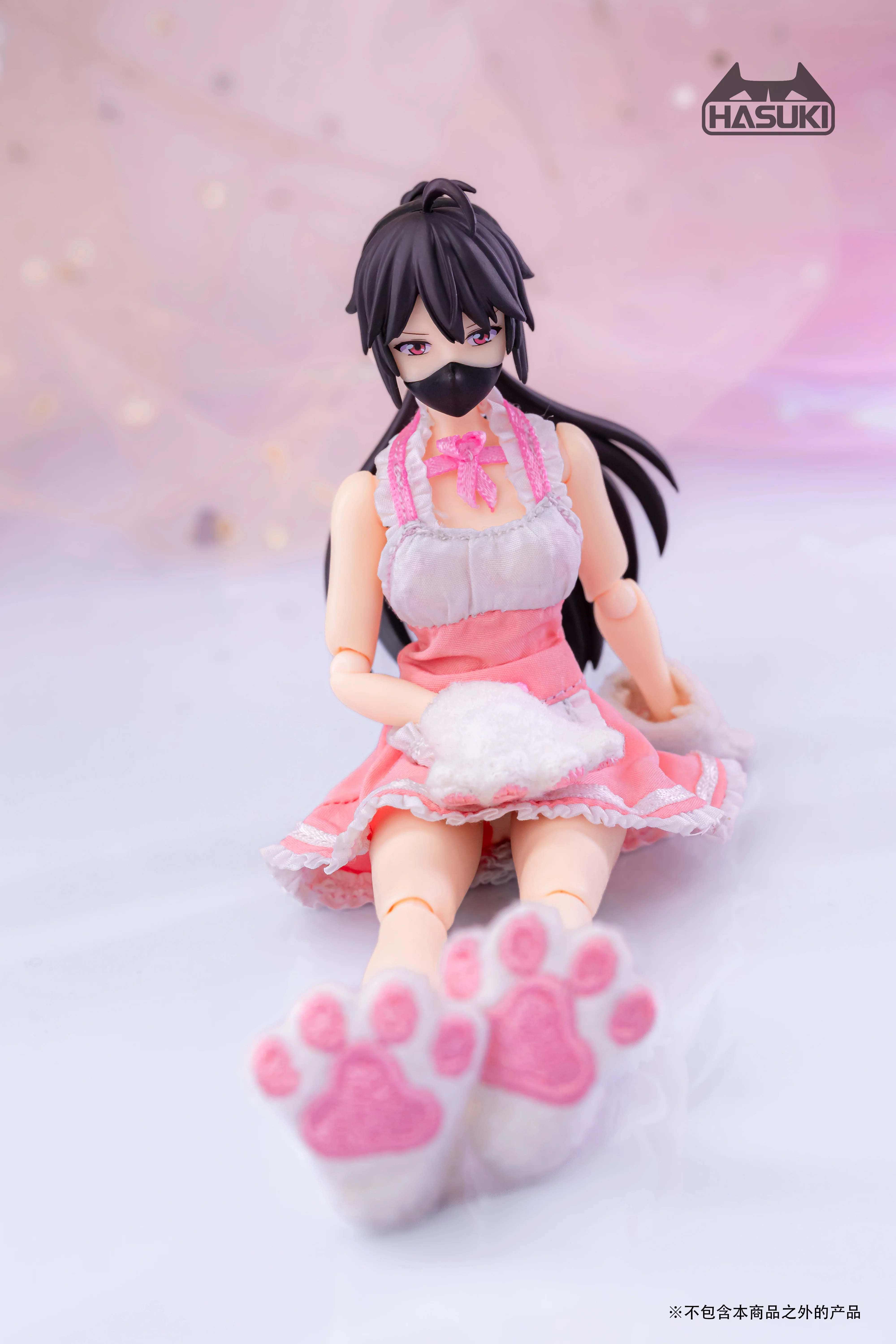 Hasuki 1/12 CS010C Movable Figure Maid Outfit (Pink) - Image 5