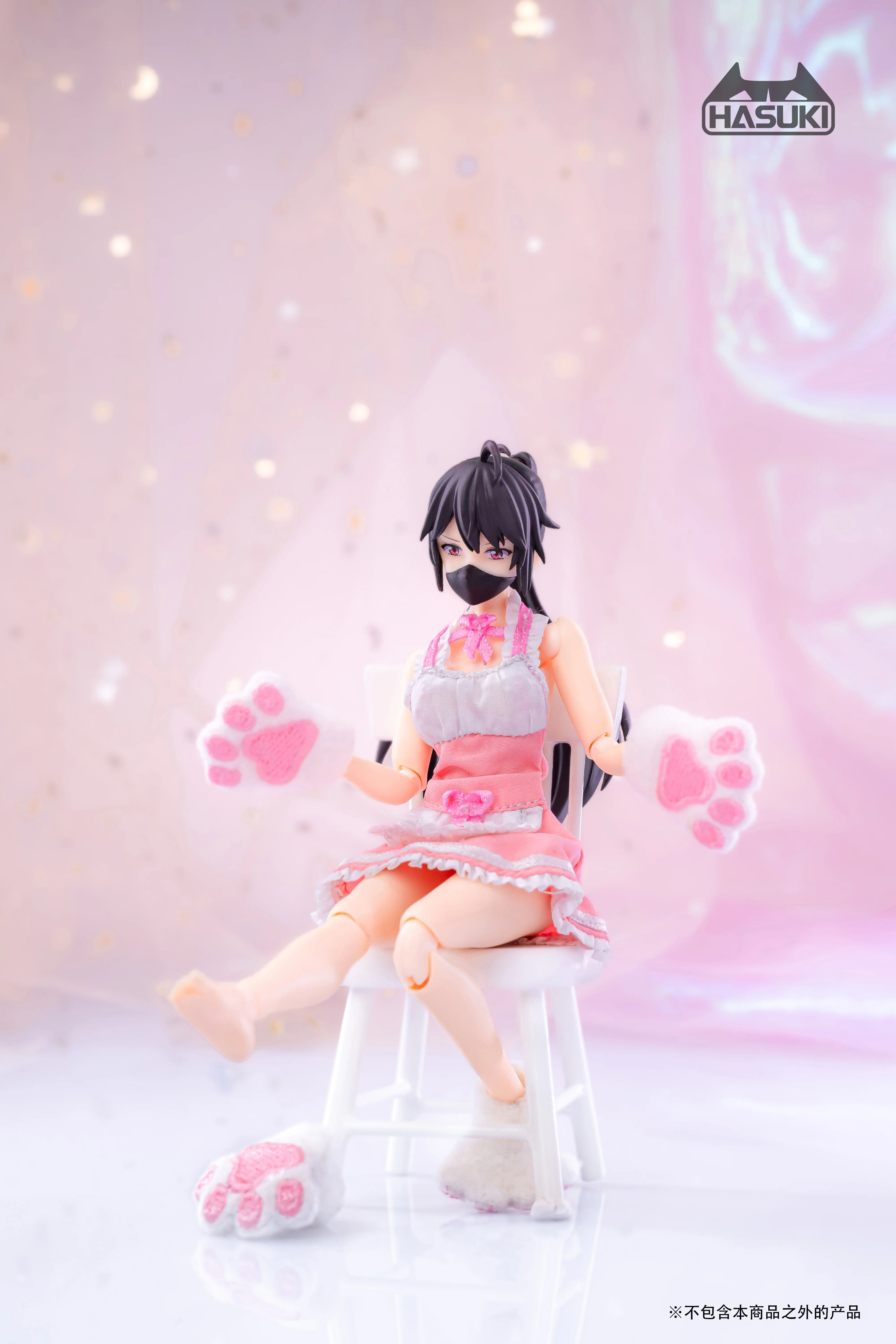 Hasuki 1/12 CS010C Movable Figure Maid Outfit (Pink) - Image 6