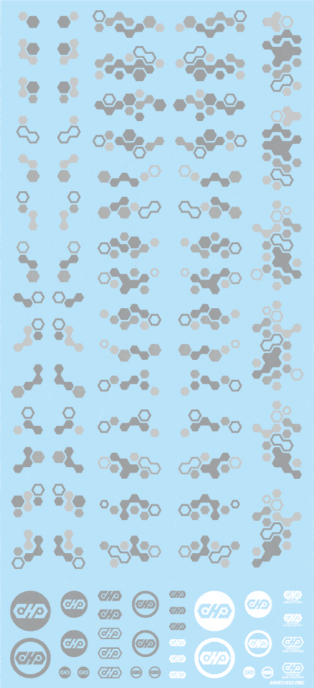 Hex Camouflage Decal 2 Gray (1 sheet) - Image 2