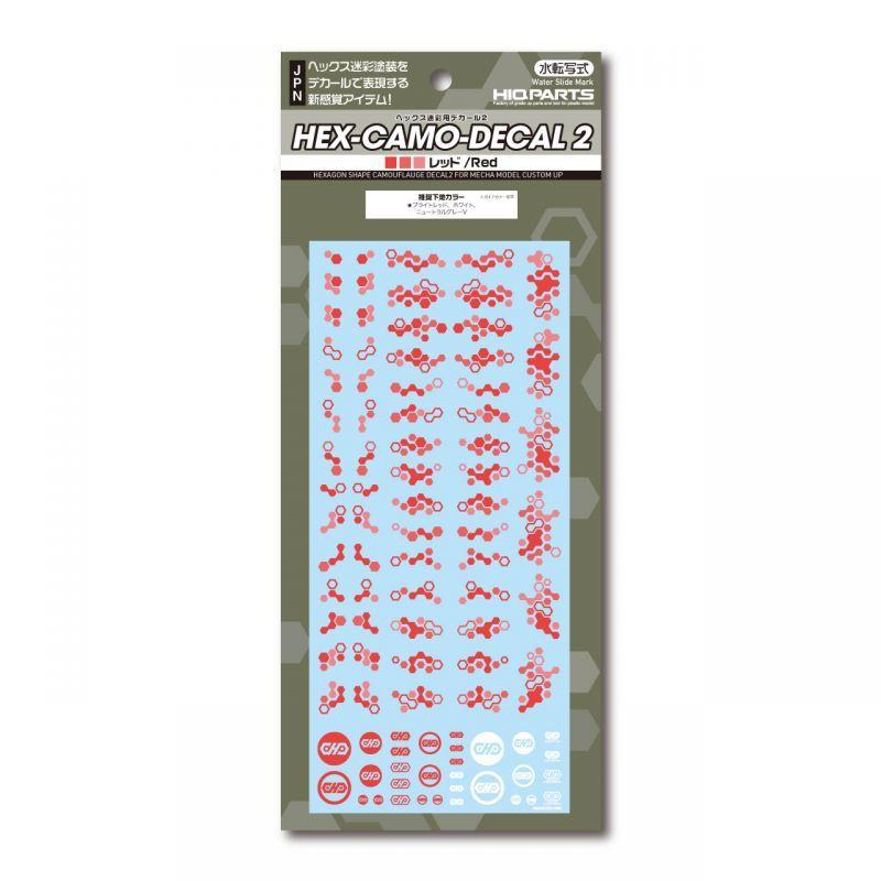 Hex Camouflage Decal 2 Red (1 sheet)