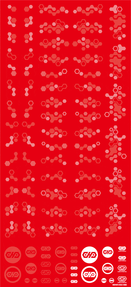 Hex Camouflage Decal 2 Red (1 sheet) - Image 3