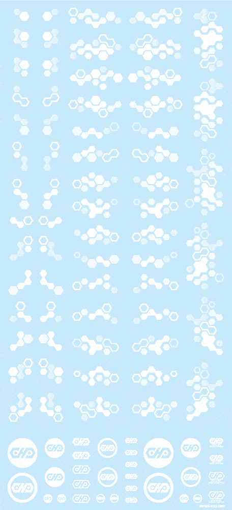 Hex Camouflage Decal 2 White (1 sheet) - Image 2