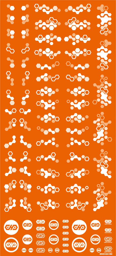 Hex Camouflage Decal 2 White (1 sheet) - Image 3