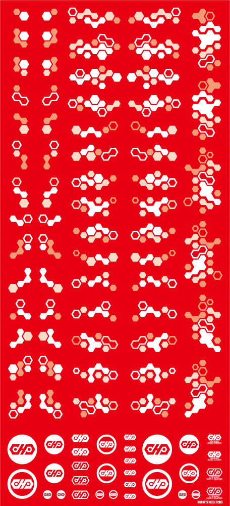 Hex Camouflage Decal 2 White (1 sheet) - Image 4