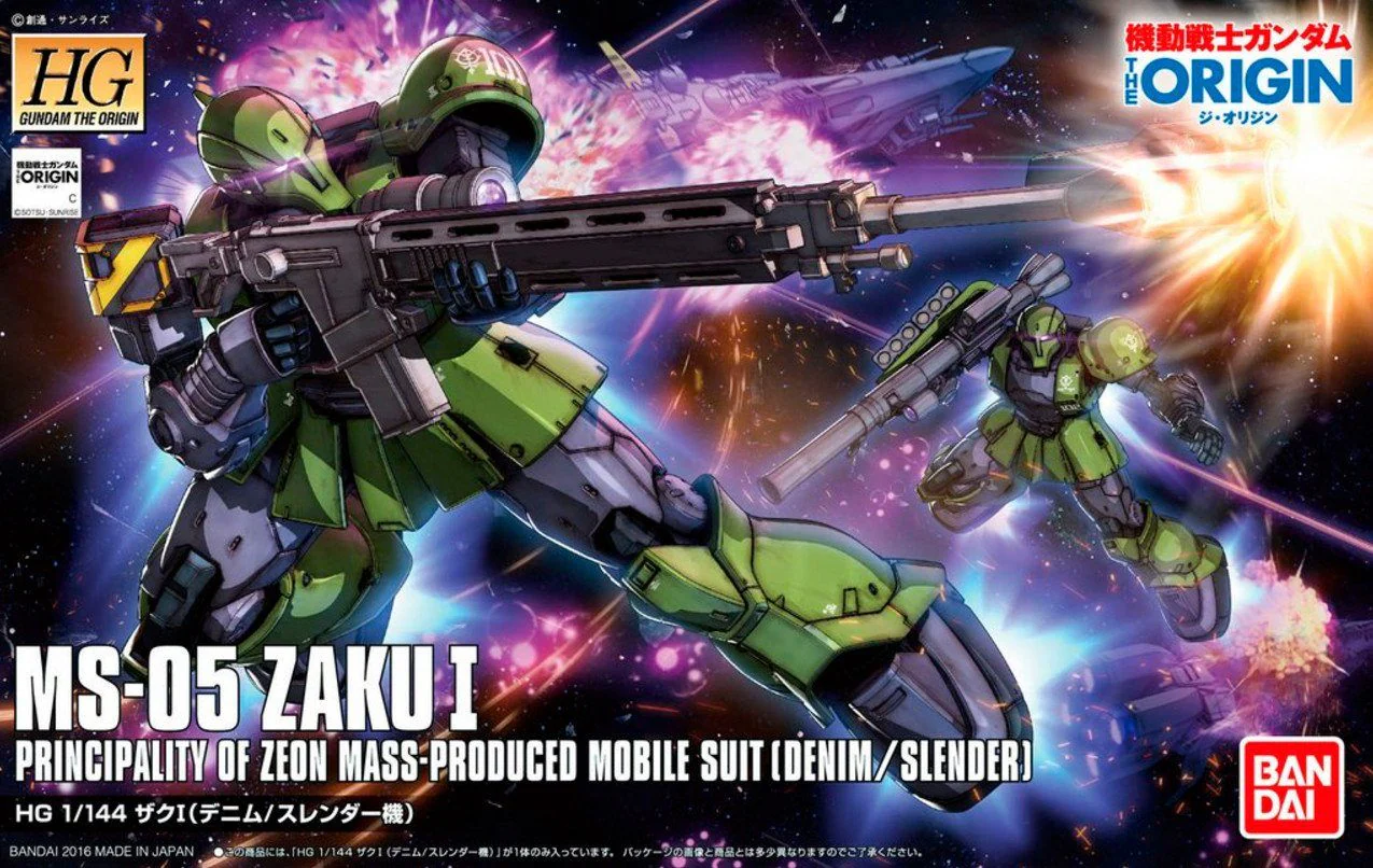 HG-The Origin 1/144 #009 MS-05 Zaku I [Denim / Slender Unit] - Image 2