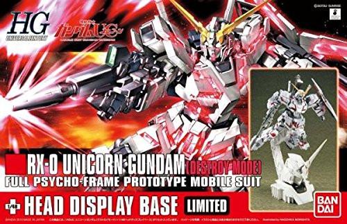 HGUC 1/144 #100 RX-0 Unicorn Gundam (Destroy Mode) + Unicorn Head - Image 2