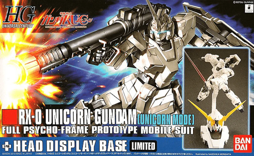 HGUC 1/144 #101 RX-0 Unicorn Gundam (Unicorn Mode) + Unicorn Head - Image 2