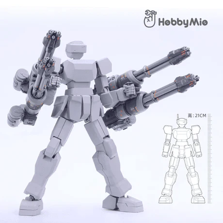Hobby Mio Electric Drive Gatling Cannon WK-01 Model Kit - Image 4