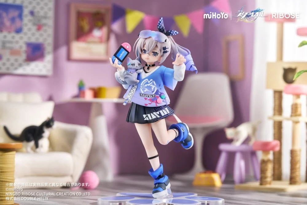 Honkai Star Rail Rise Up+ Chibi Cat Series Silver Wolf Figure - Image 5