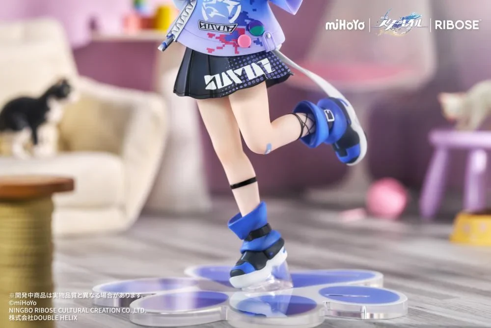 Honkai Star Rail Rise Up+ Chibi Cat Series Silver Wolf Figure - Image 7