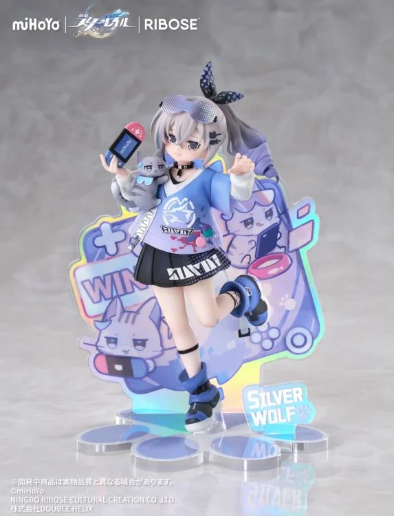 Honkai Star Rail Rise Up+ Chibi Cat Series Silver Wolf Figure - Image 9