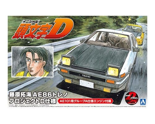 Initial D Takumi Fujiwara's AE86 Toyota Trueno (Project D Ver.) 1/24 Scale Model Kit - Image 2