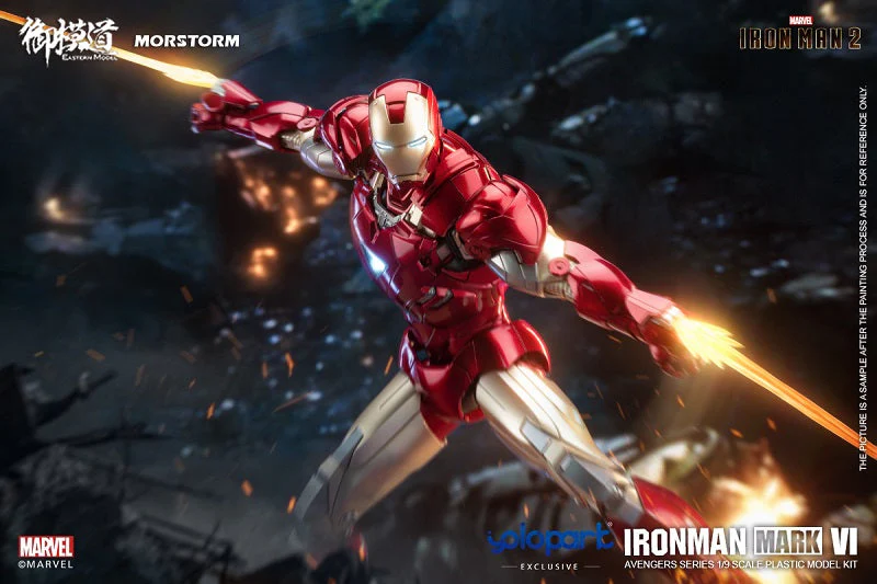 Iron Man 2 Iron Man Mark 4/6 Deluxe 1/9 Scale Model Kit - Image 28