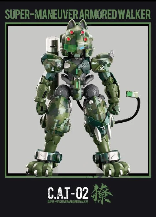 Iron Roars Maneuver Armored Walker C.A.T.-02 Fang (Jungle Camouflage Ver.) 1/60 Scale Limited Edition Model Kit - Image 15