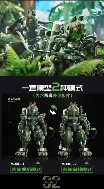 Iron Roars Maneuver Armored Walker C.A.T.-02 Fang (Jungle Camouflage Ver.) 1/60 Scale Limited Edition Model Kit - Image 6