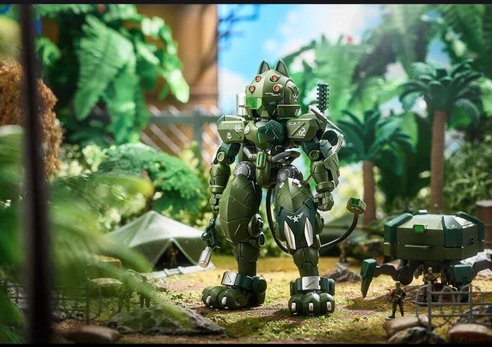 Iron Roars Maneuver Armored Walker C.A.T.-02 Fang (Jungle Camouflage Ver.) 1/60 Scale Limited Edition Model Kit - Image 7