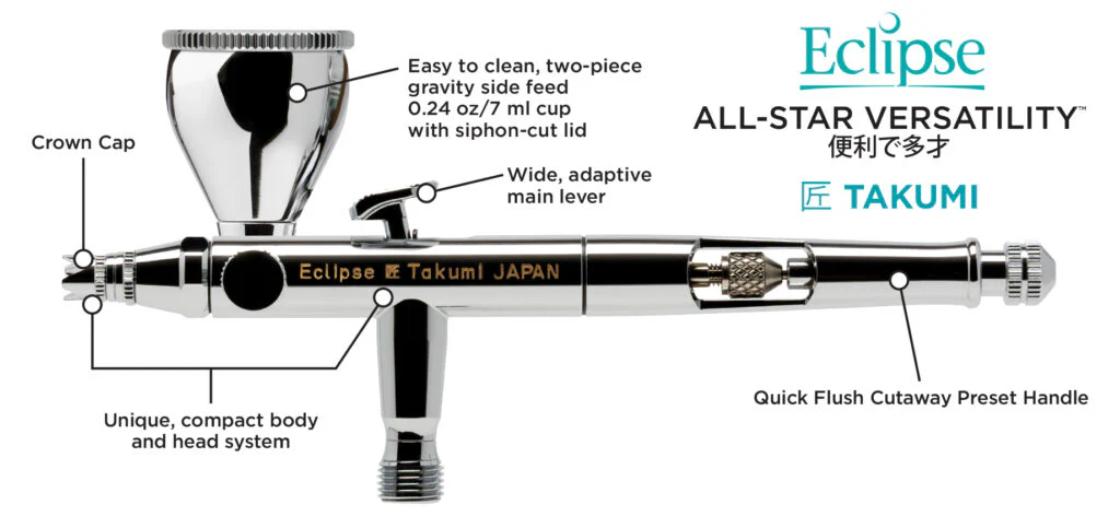Iwata Eclipse Takumi Side-Feed Airbrush - Image 3