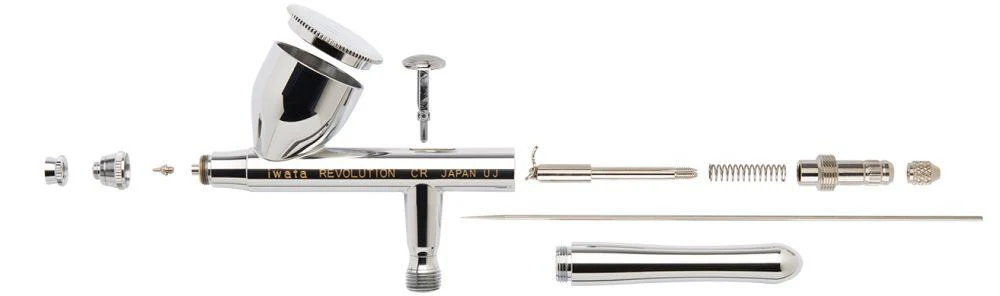 IWATA Revolution HP-CR Gravity Feed Dual Action Airbrush - Image 3