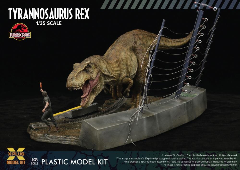 Jurassic Park Tyrannosaurus Rex 1/35 Scale Model Kit - Image 11