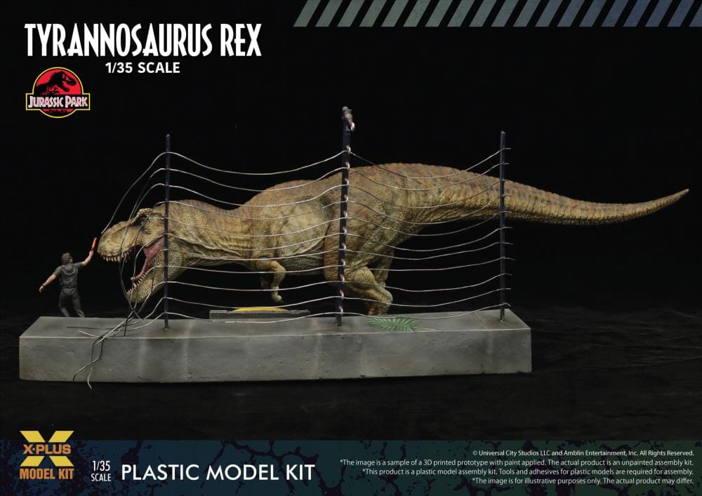 Jurassic Park Tyrannosaurus Rex 1/35 Scale Model Kit - Image 12