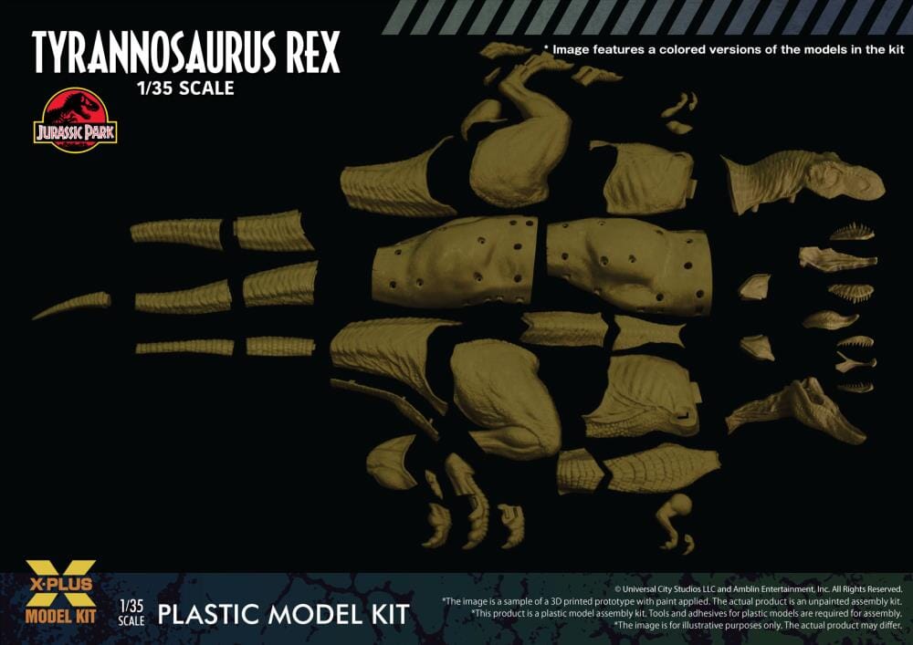 Jurassic Park Tyrannosaurus Rex 1/35 Scale Model Kit - Image 2