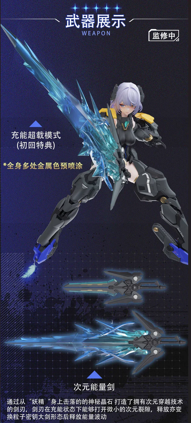 Mecha Angel Series Black Swan Elysia 1/12 Scale Model Kit - Image 17